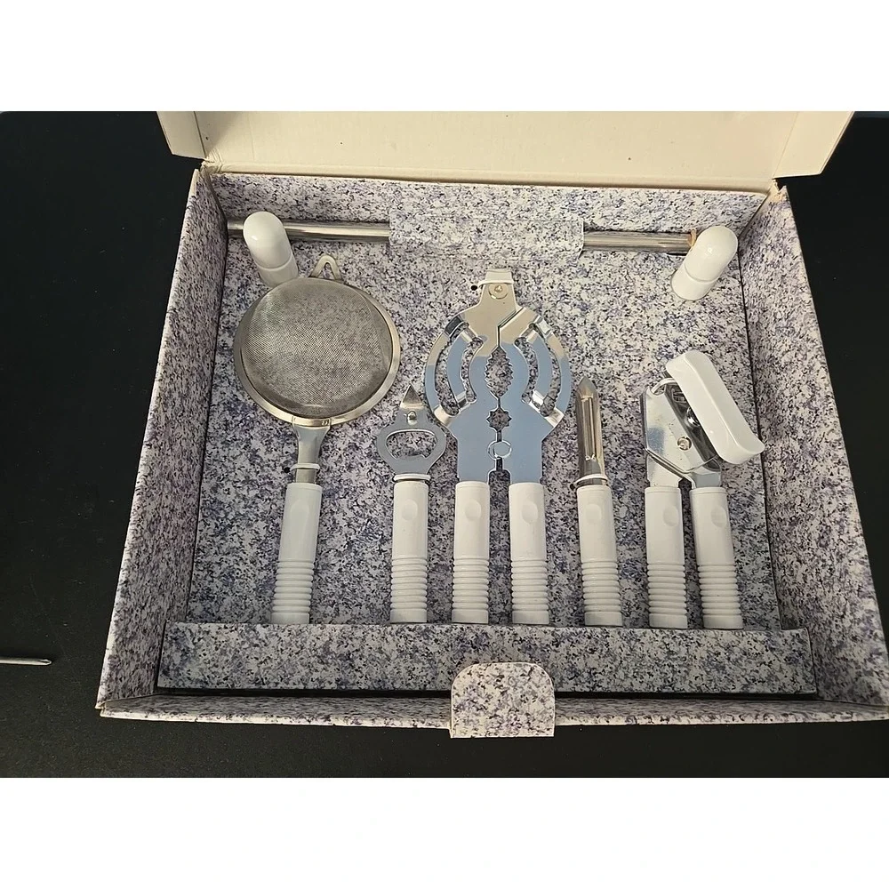 Vtg La Cucina Galleria Kitchen Utensil Set 6 Pc Wall-Mount Accessories New